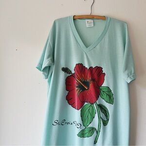 Vintage St. Croix Virgin Islands beach cover‎ up tunic tee M/L